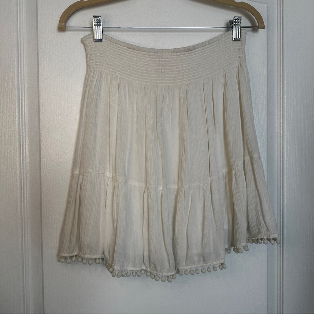 Lilly Pulitzer White Pom Pom Trim Skirt Size Small